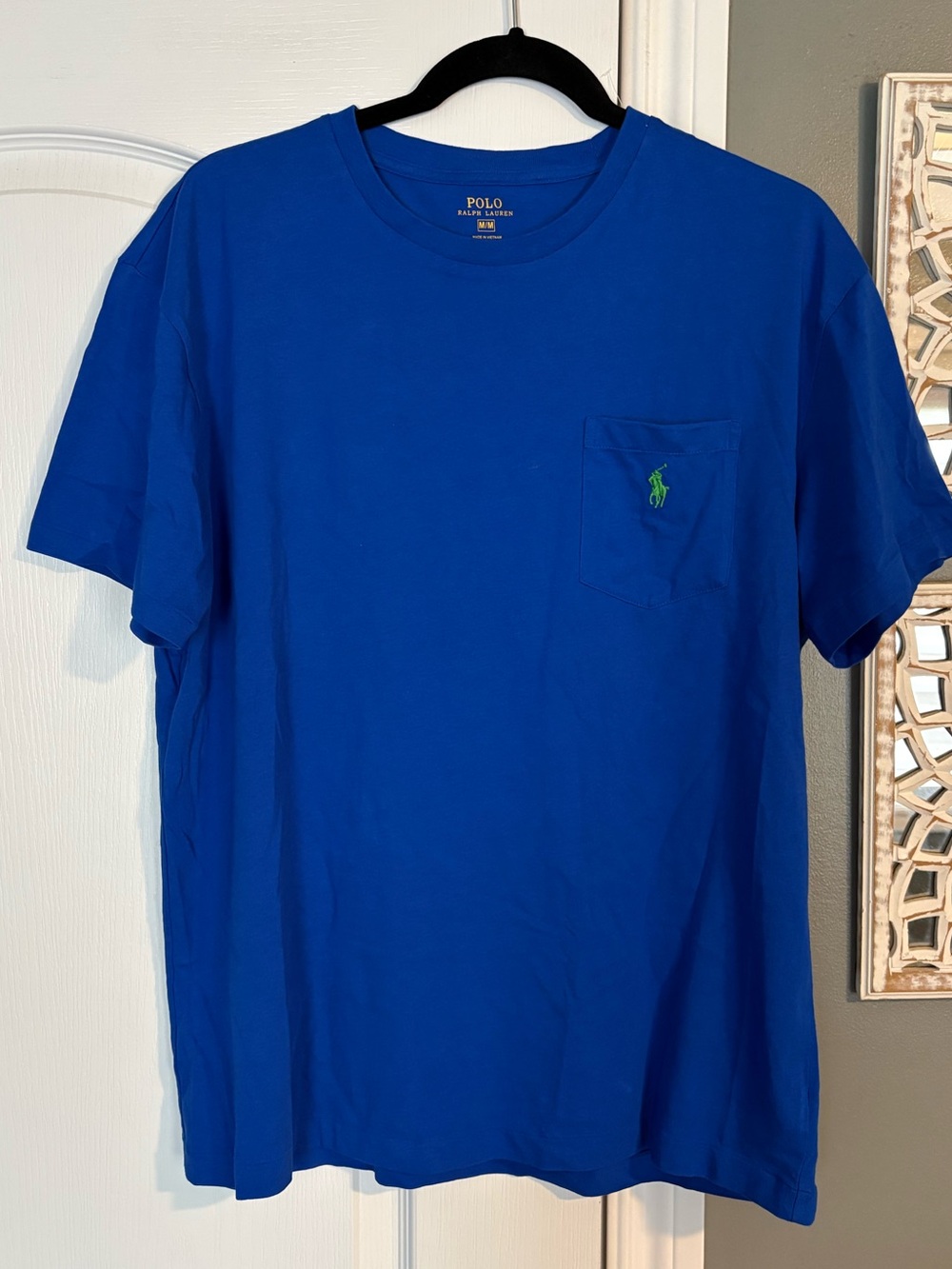 Polo Ralph Lauren Royal Blue Pocket Tee with Green Pony